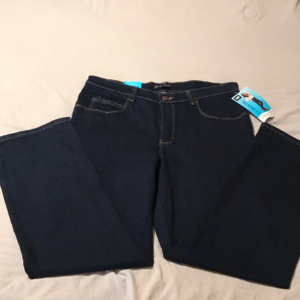 New Lee Relaxed Fit Jeans Size 14 S Dark Washed